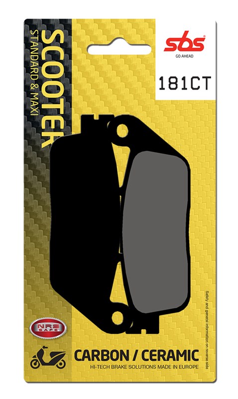 SBS brake pads KH196 maxi carbon tech colour black YAMAHA yp/vp 125/250/300/400, front (181CT)
